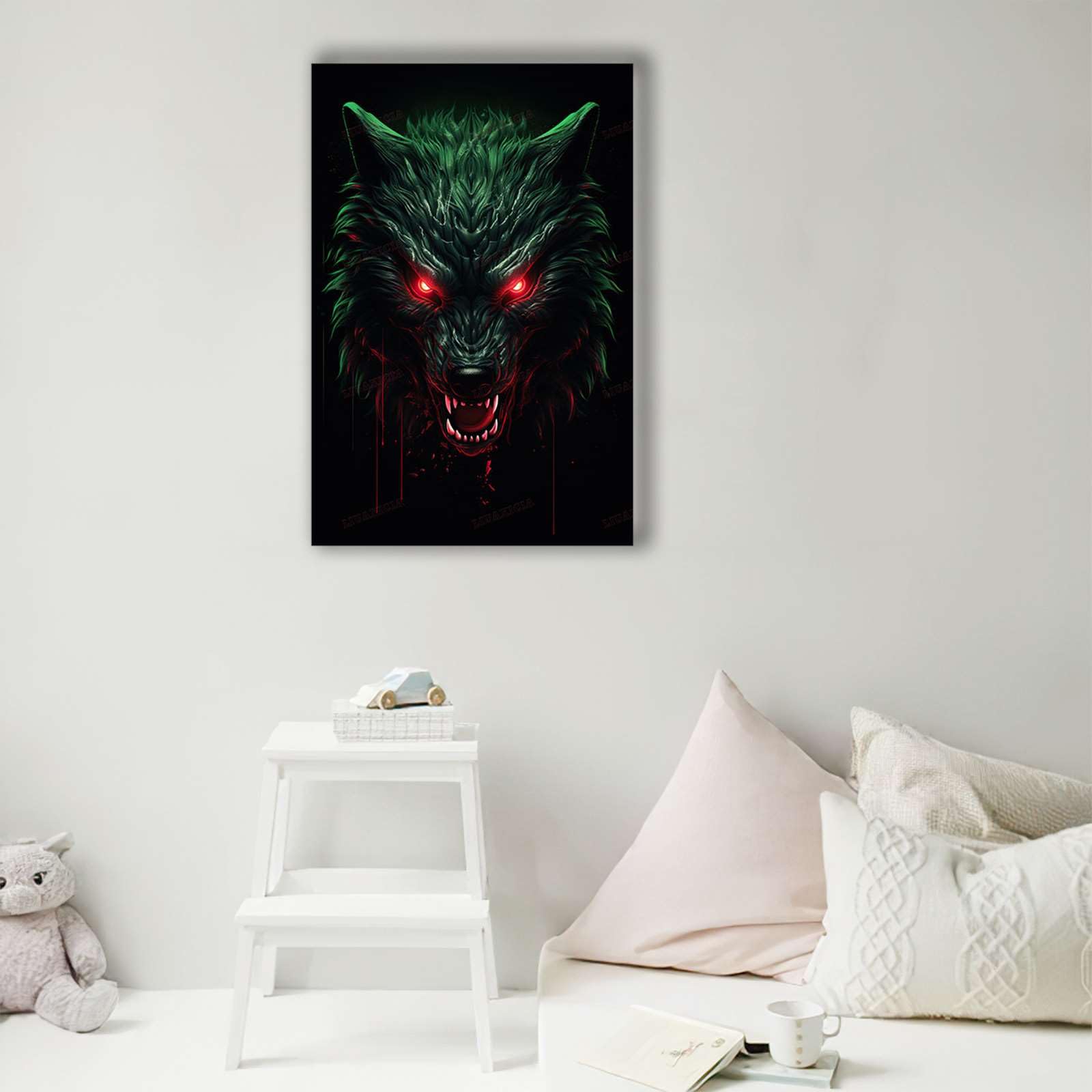 Amazon.com: LIUAXICIA Canvas pictures for wall decor Wolf Art