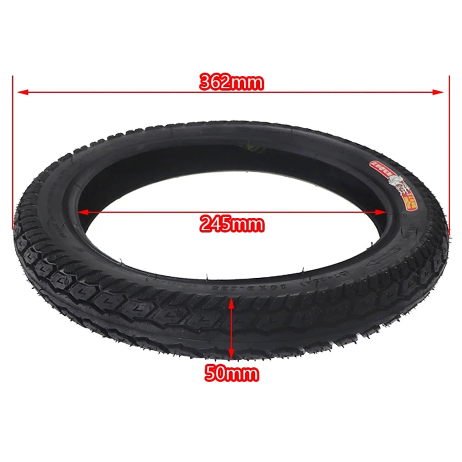 Pneumatico Esterno Per Bici Elettrica 14 Pollici - 14x1.95 - Copertone In Gomma Nera - Leggero E Resistente - 3