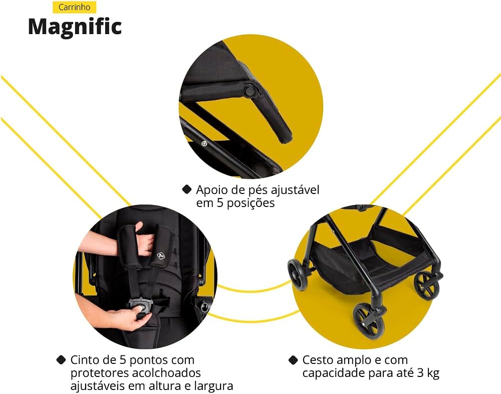 Safety 1st, Travel System Magnific, 5 em 1, Full Black