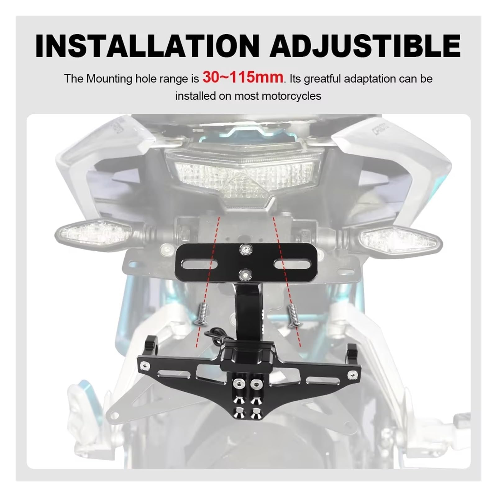 Portatarga per moto Per Hornet 900 600 CB600F CB 600F 1998-2014 Telaio Porta Targa Posteriore Per Moto Con Indicatore Di Direzione Porta Targa Moto(Orange)