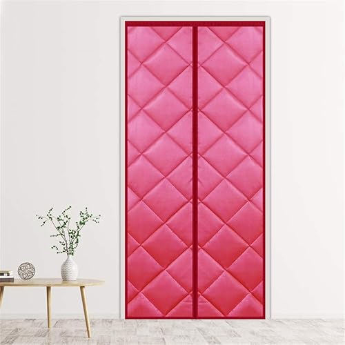 Miniatura 6 de Liveinu - Cortina magnética térmica para puerta, con aislante de forro polar para aislamiento del viento y lluvia, puerta mosquitera magnética