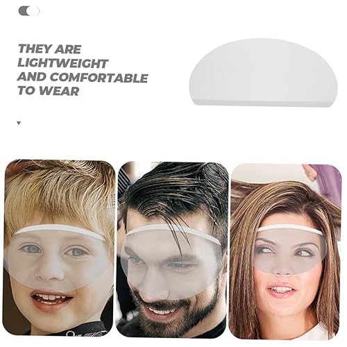 Miniatura 6 de 50 protectores faciales de plástico transparente para peluquería, suministros de peluquería, máscaras duraderas para peinar el cabello, protección