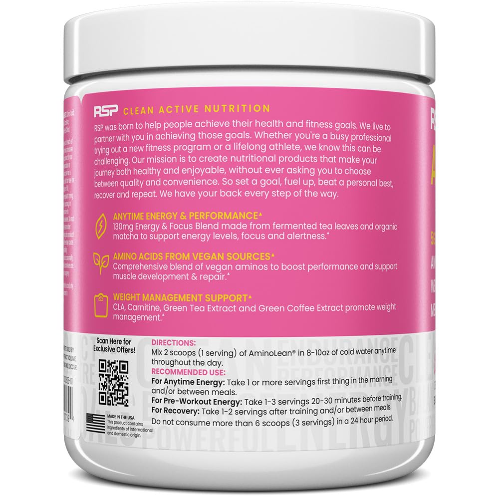 AminoLean Pre Workout Powder - Natural Amino Energy with Vegan Amino Acids — Amazon image 11