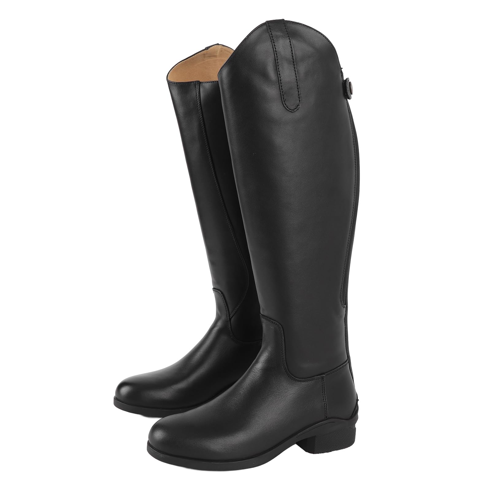 Sxhlseller Botas de Montar Antideslizantes para Entrenamiento |Botas Altas Ecuestres de Piel con Cremallera Trasera para Hombre y Mujer