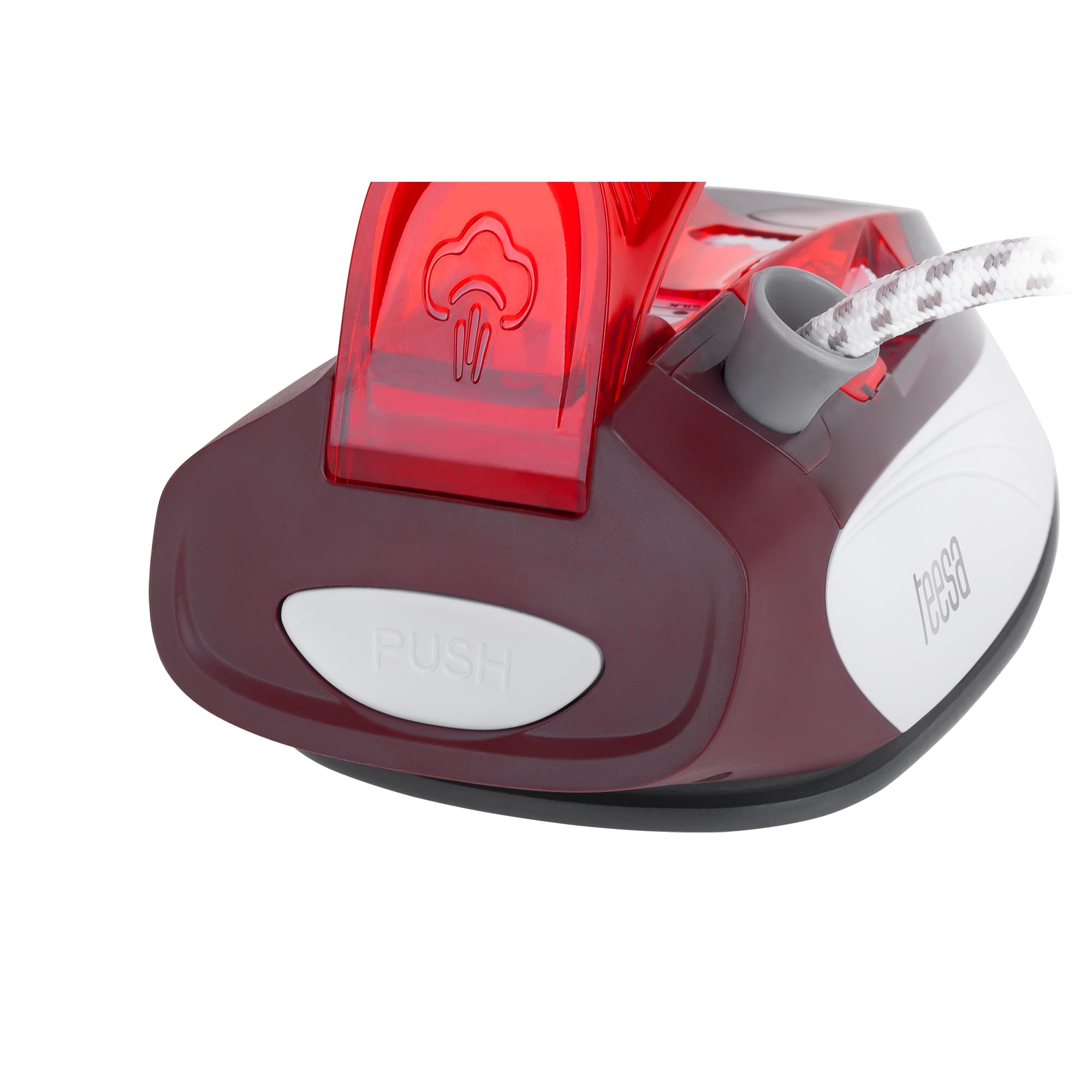 Teesa SLIDE TRAVEL 1100 - Ferro da stiro da viaggio, colore: Rosso/Bianco/Grigio