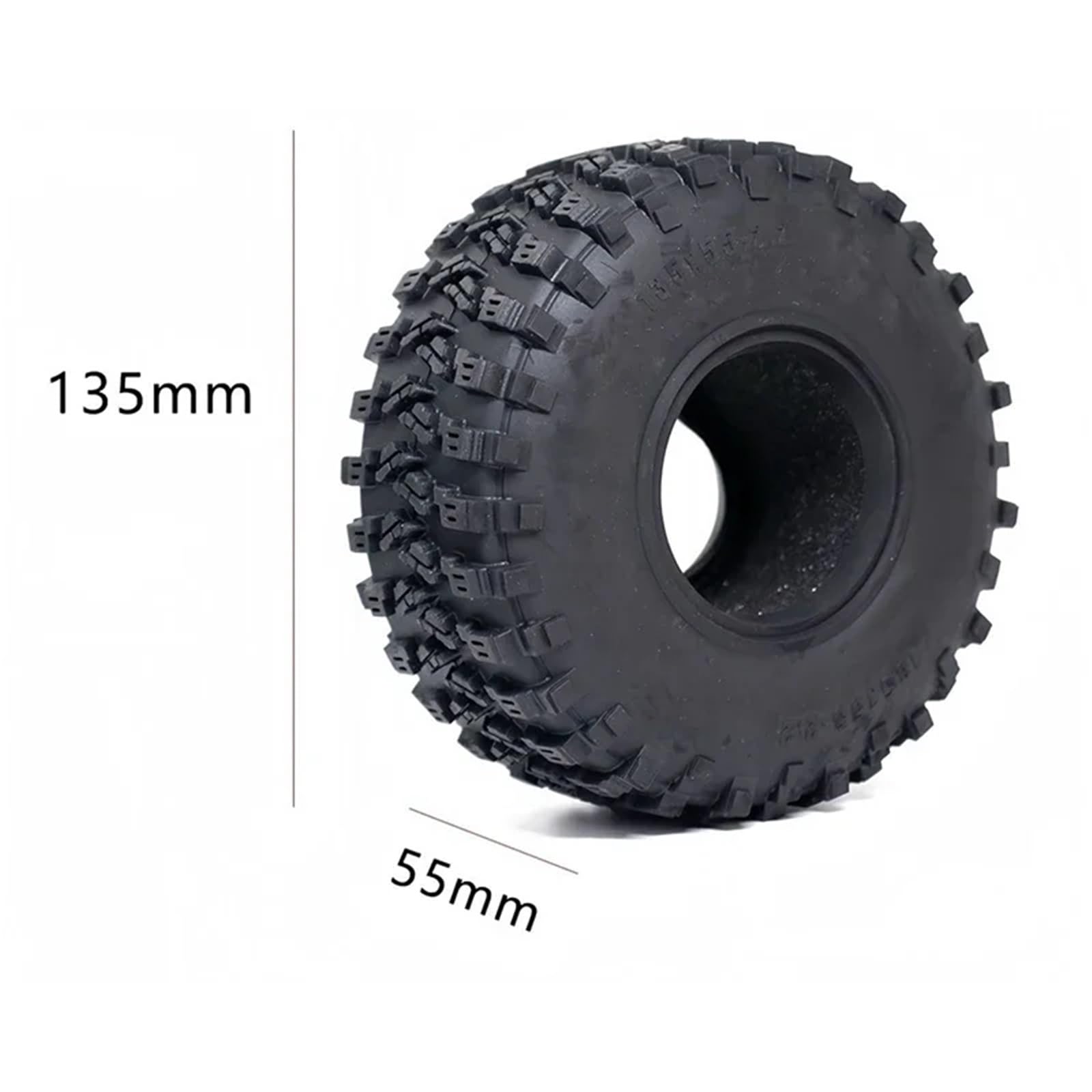 Per Axial Per SCX10 90046 AXI03007 Per TRX4 Per Redcat Gen8 Per Rock 1:10 2. "135mm X 55mm Pneumatici Delle Ruote Gomma RC Crawler Parti Automobili RC Ruote Gomma