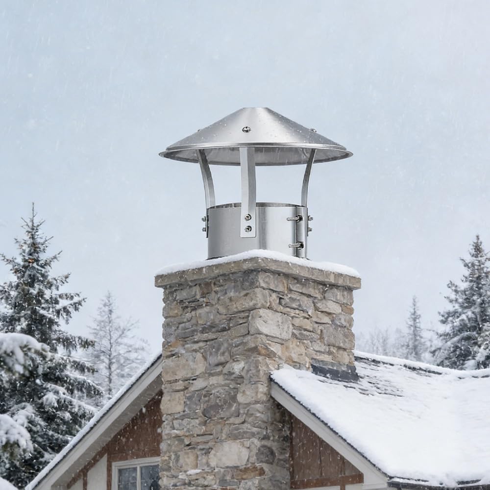 Sombrerete Chimenea, Cubierta de lluvia para Chimenea de Acero Inoxidable para Chimeneas y Tubos de Estufa – Sombreros para Chimeneas para Exteriores – 100/125/150/160/170/180MM(200mm)