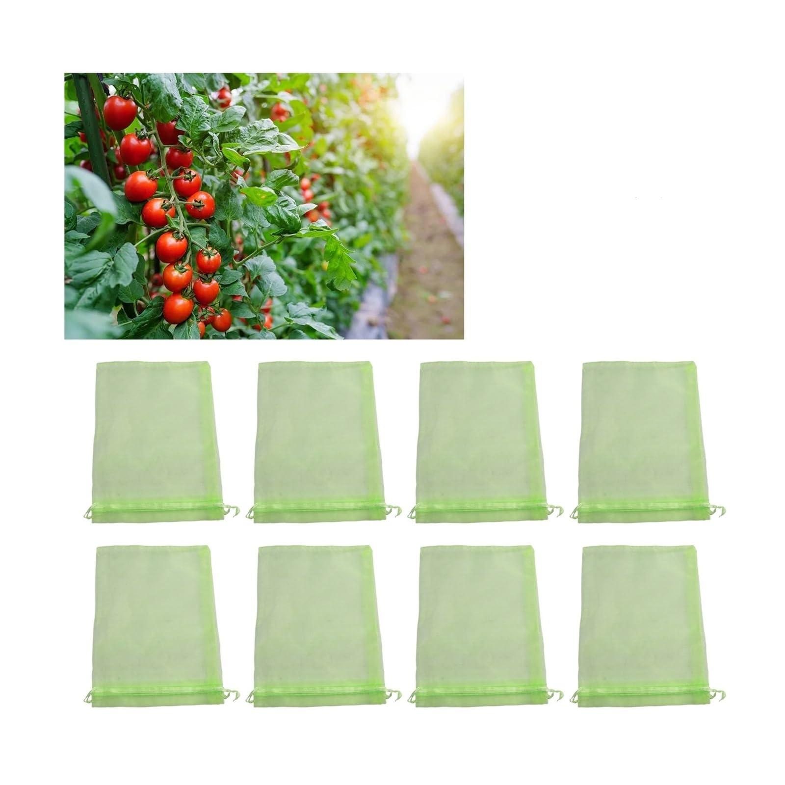 Garden Netting 50Pcs Plant Fruit Grape Protection Netting Bags With Drawstring For Garden Trees Cover Mesh Bags To Protect Plants From Birds(13x18cm 50pcs)