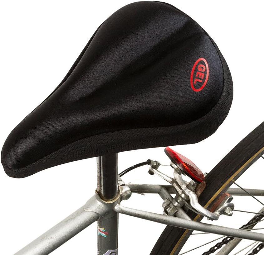 Anti-Slip Silicone Gel Bicycle Seat Cover with Center Relief Zone and Breathable Layers