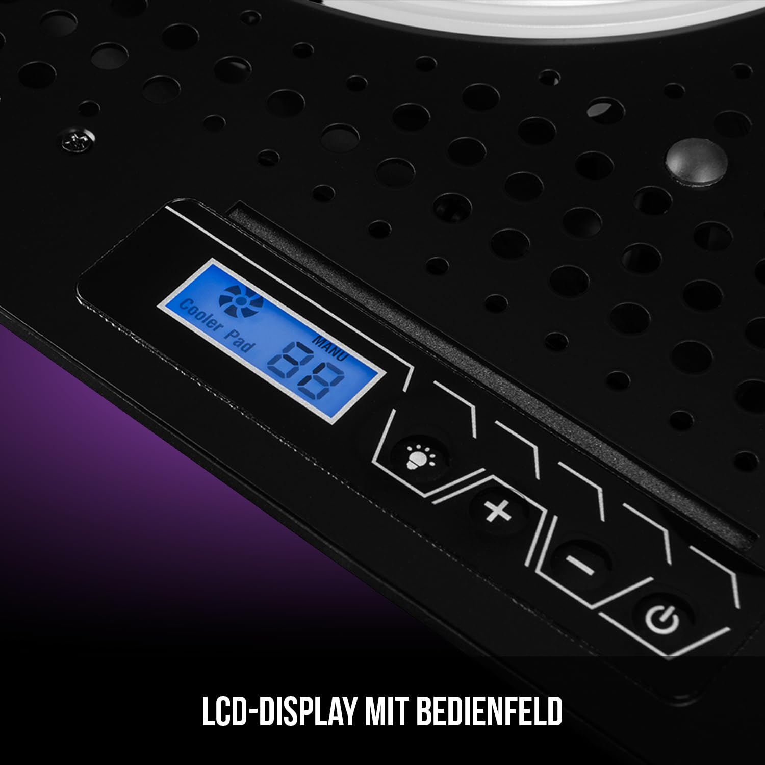 MODECOM MC-CF18 RGB Silent Fan. Quiet RGB LED Laptop Cooling pad. for laptops up to 18” with Two Silent Fans.