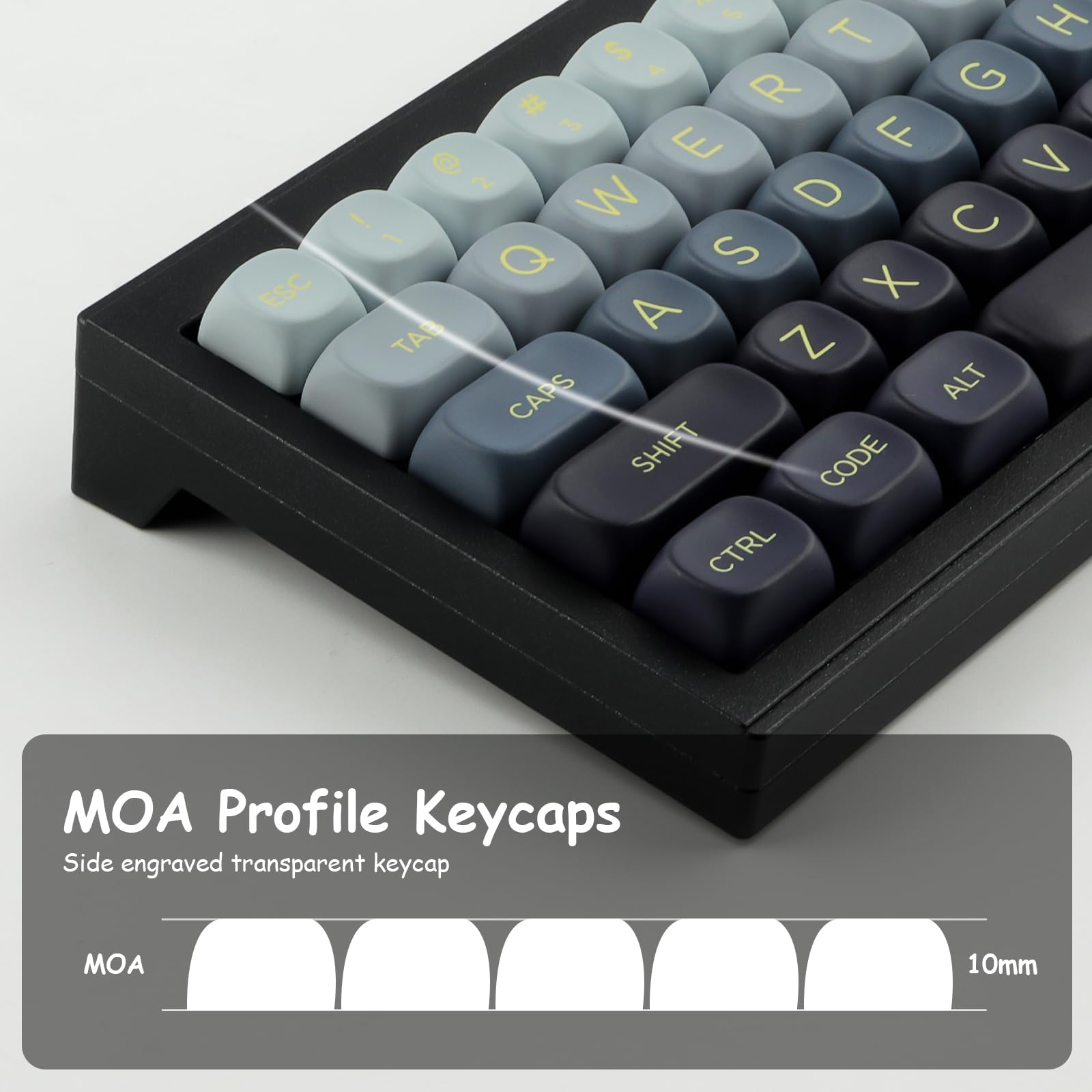 JakeTsai 143 tasti carini keycaps, profilo MOA copritasti con sublimazione del colore, layout ANSI personalizzato, set di keycap PBT compatibili con interruttori Cherry MX Tastiere Meccaniche