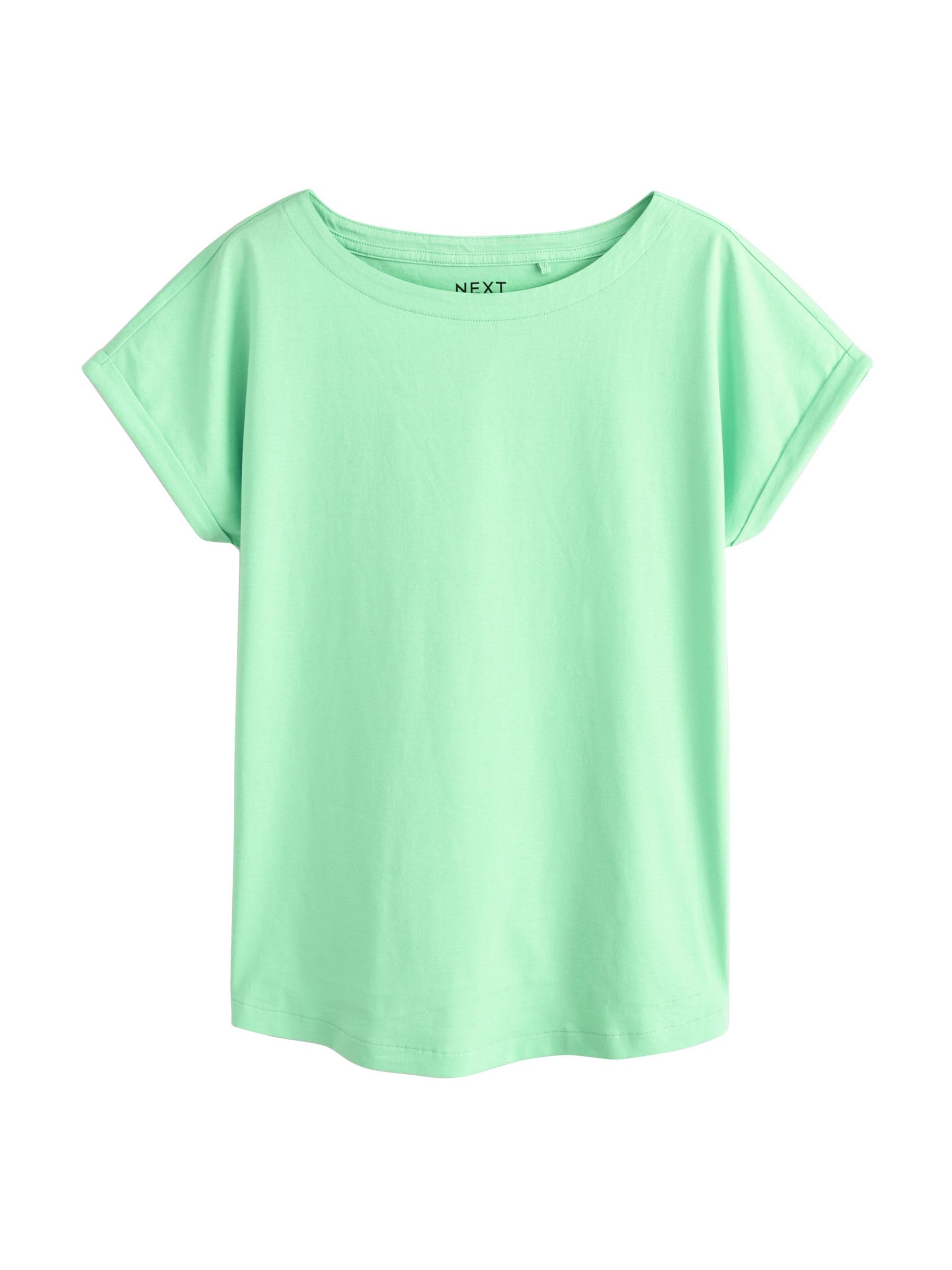 NEXT Femme T-Shirt 100% Coton à Mancherons, Lot de 10 | Coupe standard