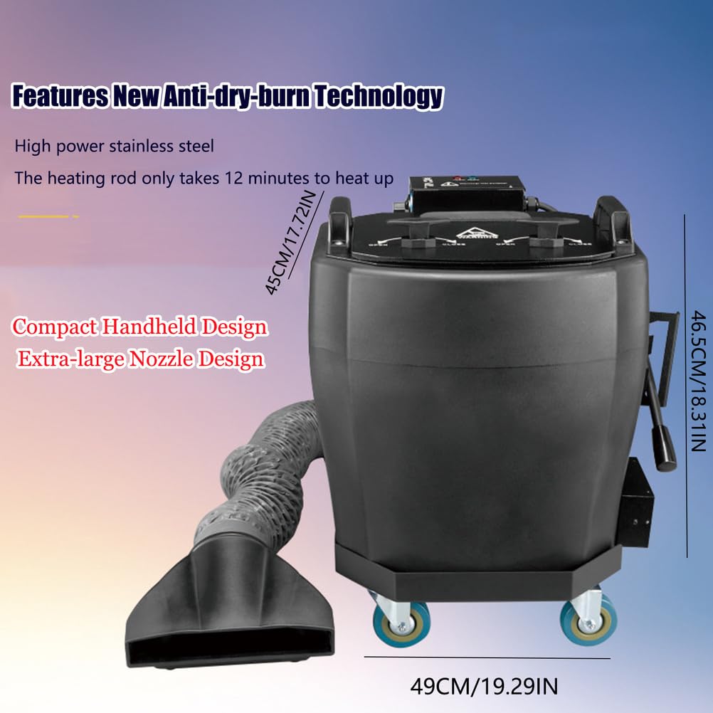Máquina de humo de hielo seco de 6000 W con tubo y boquilla grande para escenario, boda, fiesta, DJ, concierto, Halloween, efectos duraderos