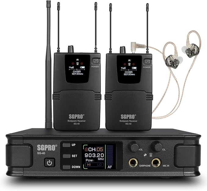 Amazon.com: Duo Wireless in-Ear Monitor System with Metal Transmitter ...