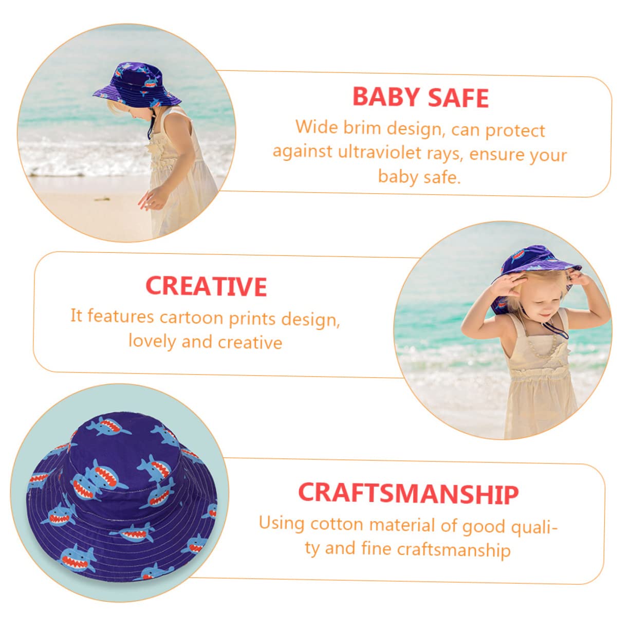 YSJNHX Sombrero de protección solar para dibujos animados con estampado de animales, gorra de pescador con correa para la barbilla, cómodos y transpirables, sombreros de verano para niños y protección