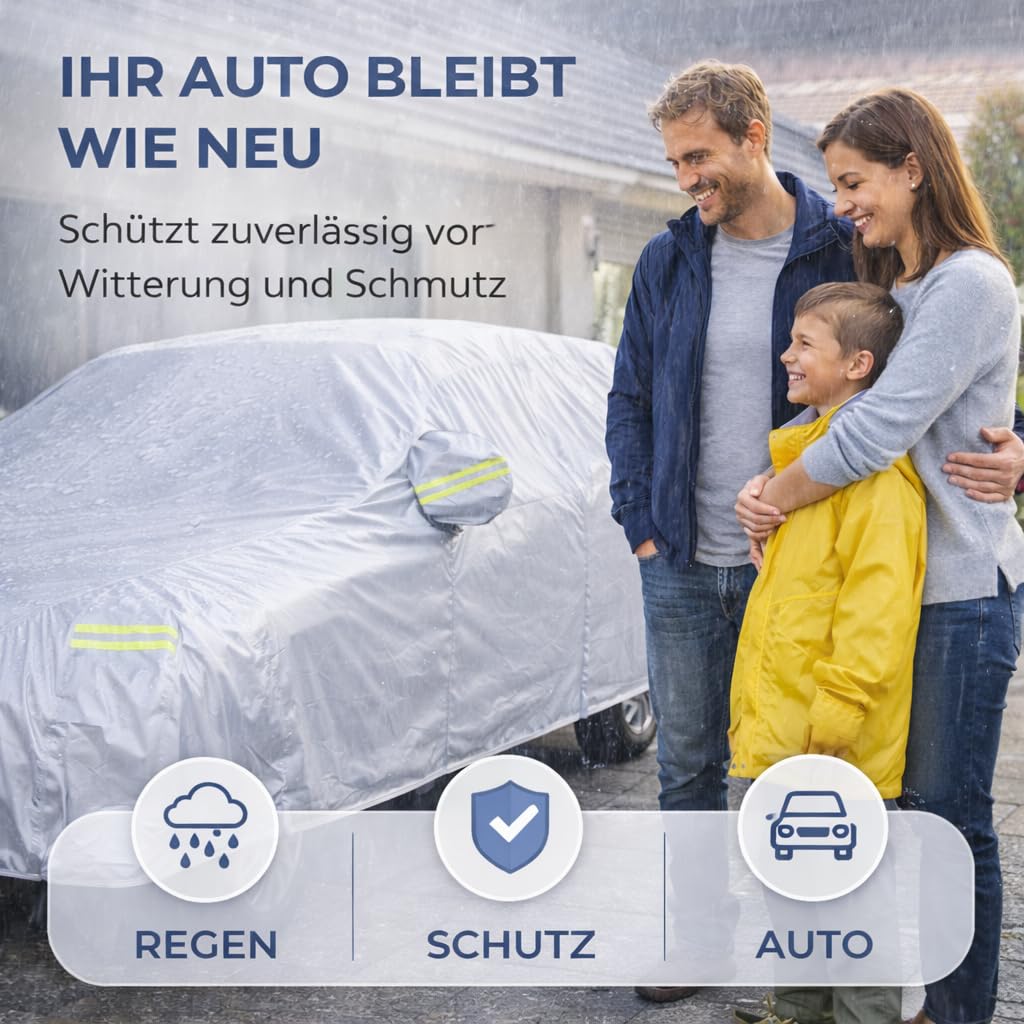 Telo di copertura per auto SUV - Copertura auto & protezione universale per auto - Autogarage - Telo protettivo per auto - impermeabile e resistente alle intemperie (SUV (490 * 190 * 180 cm))