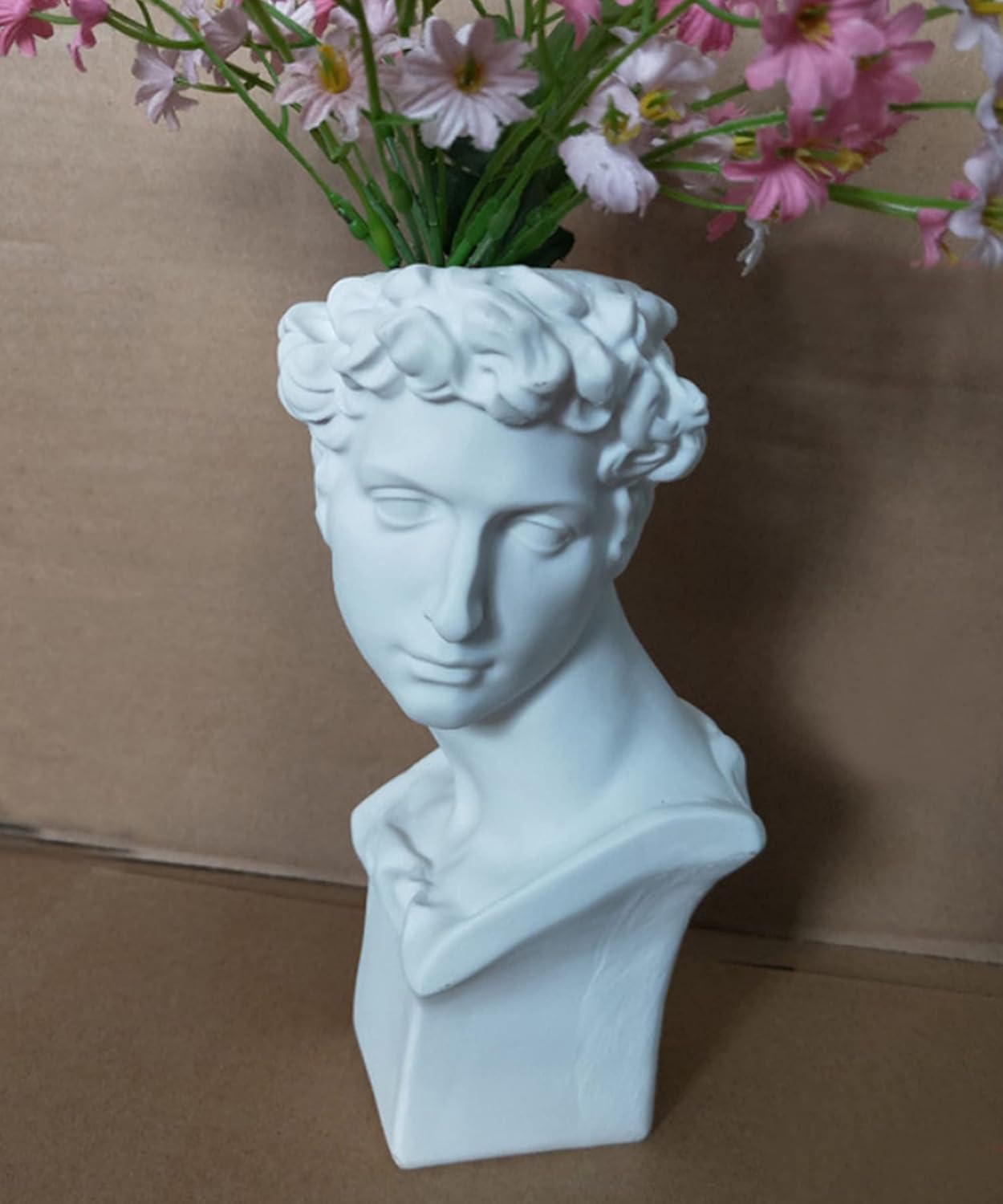 フラワーベース おしゃれ 花瓶 室内 モダン 彫刻 インテリア 韓国ライク 一輪挿し ホワイト C Faz Co Zm