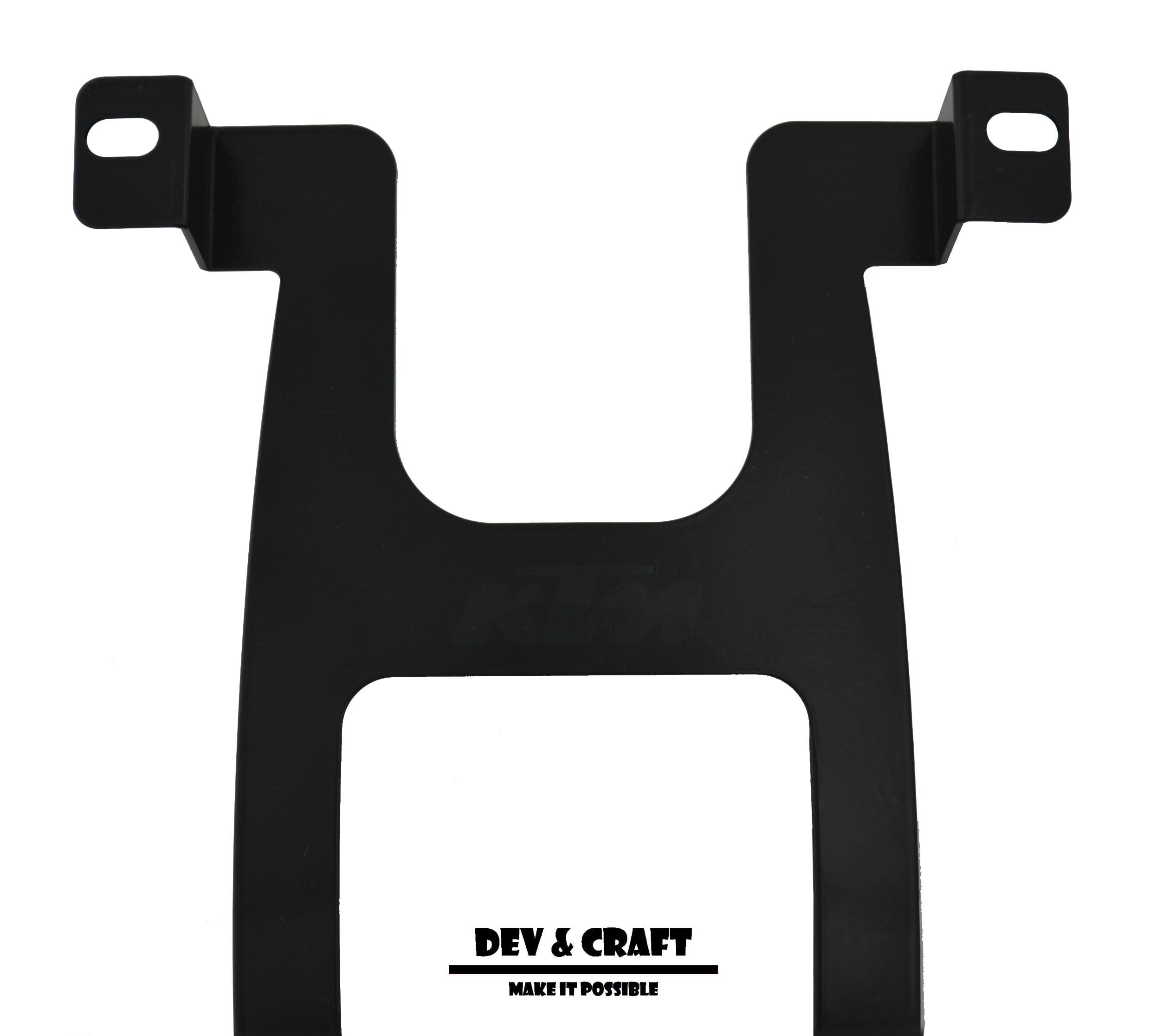 Portatarga per KTM EXC 2012-2016 Pieghevole Motard Enduro (Verniciatura Nera Senza Faretto)