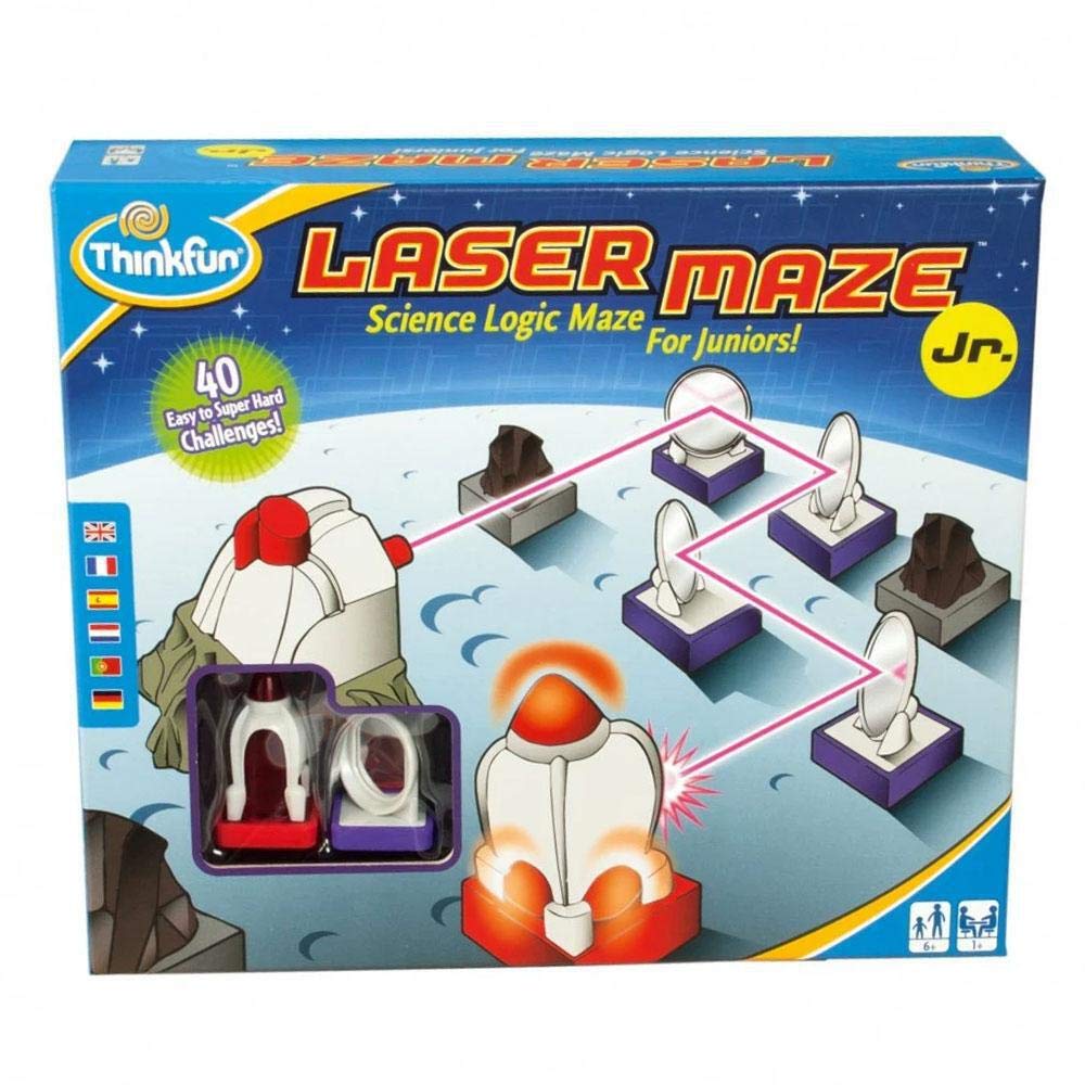 ThinkFunLaser Maser Junior Logic, Logic Challenge & Brain Game - Stem Toys for Kids Age 6 Years Up