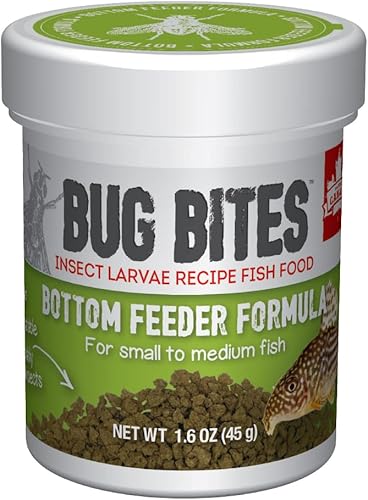 Miniatura 2 de Fluval Bug Bites - Gránulos alimentadores inferiores de 1.59 onzas, peces pequeños a medianos, gránulos pequeños de peces tropicales, 1.59 onzas