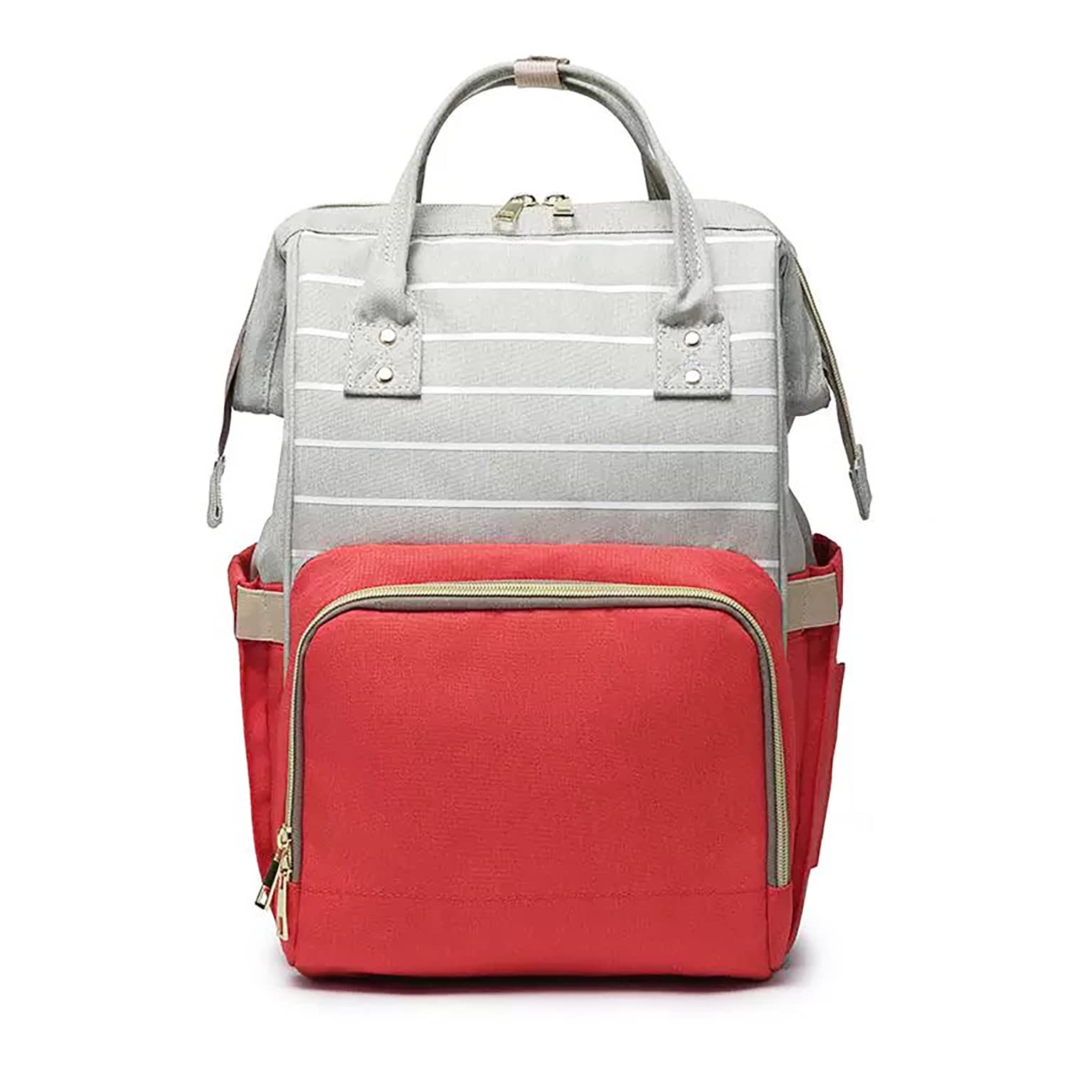 House of Quirk Baby Diaper Bag Maternity Backpack (Red/Stripe)-image-34