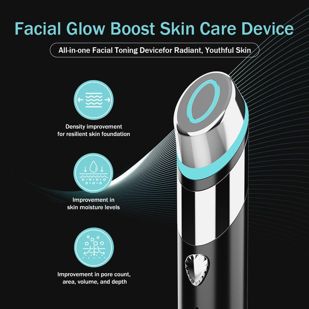 Hautpflegegerät – Gesichts-Glow-Booster, LED-Anti-Falten-Gerät, 5-Gang-Einstellung, Ausstrahlung, Elastizität, Maximierung Und Steigerung Der Hautpflegeaufnahme