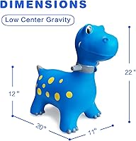 Vista 1 de HotMax Caballo Saltarín, Juguetes Saltadores de Dinosaurio para Niños, Juguetes Inflables de Animales Saltarines para Niños Pequeños, Caballo