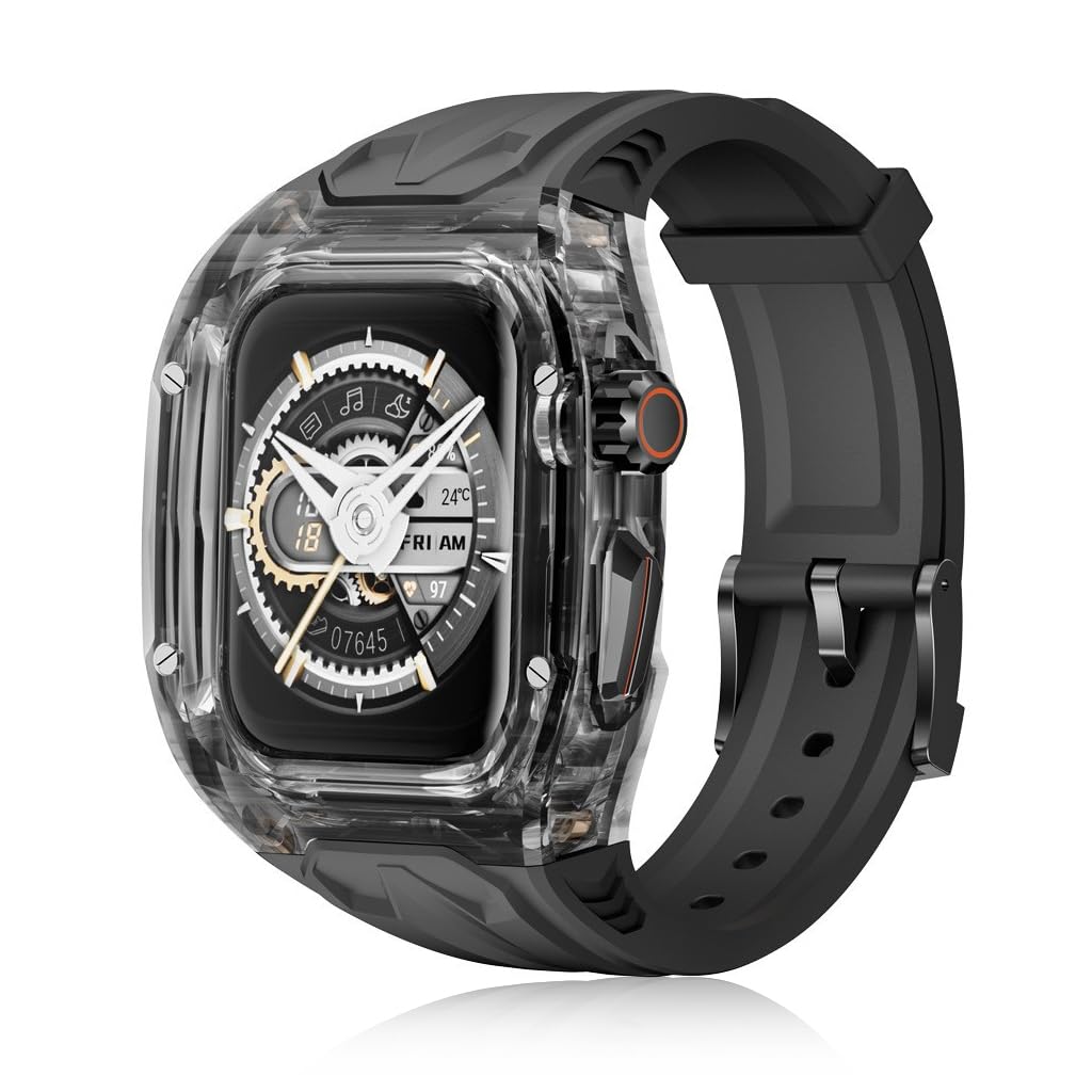 ZORBES® Smart Watch Band with Transparent Case Covers Fashion DIY Apple Watch Modification TPU Watch Band Adjustable Fashion Unisex Black Universal Watch Band for Apple Watch Ultra/Ultra 2 49mm (B0DBQH7XWY) Amazon Price History, Amazon Price Tracker