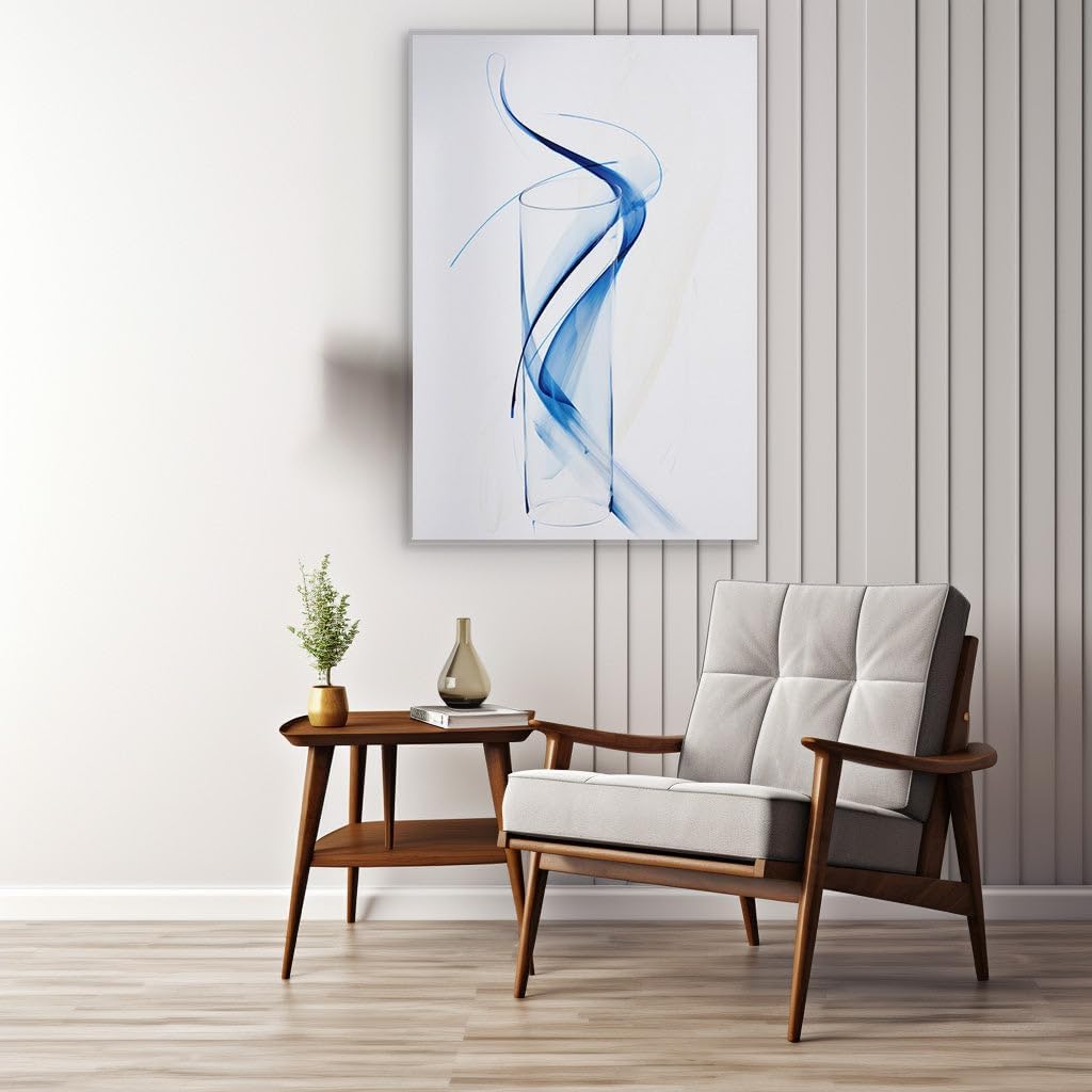 Canvas for Living room. Whispers of Light and Shadow Dancing in the Glass, 27 x 18 inch Canvas Wall Art - Modern Home Decor - 69x46 cm (27x18 inch)