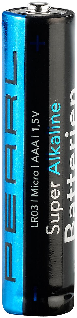 PEARL Batterieen Micro Typ: 500er-Set Super-Alkaline-Batterien Typ AAA/Micro, 1,5 Volt (Radio)