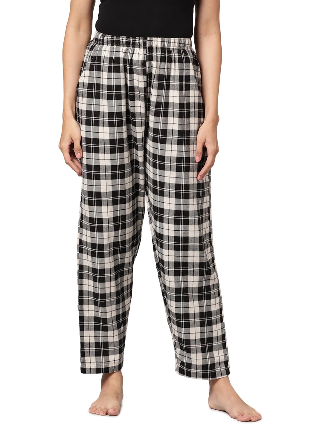 kryptic Womens 100% Cotton woven checked regular fit pyjama-picture-33