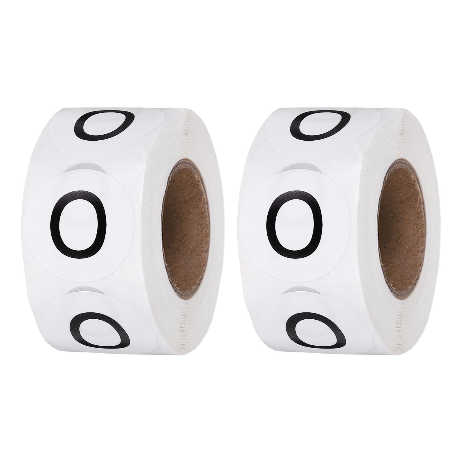 PATIKIL 1 Inch Letter-O Inventory Labels, 500Pcs Letter Stickers Round Circle Dots Labels Semi-Gloss Adhesive Stickers for Home Organization Office Storage, Black (2 Roll)