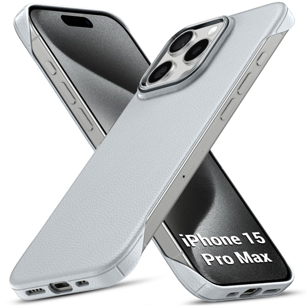 TheGiftKart Hybrid Ultimate Slim Back Case Cover for iPhone 17 Pro | Lightweight Profile | Hard Back Case Cover for iPhone 17 Pro (PC & TPU, Metal Camera Ring, Leather Texture Finish, Grey) — Amazon image 12