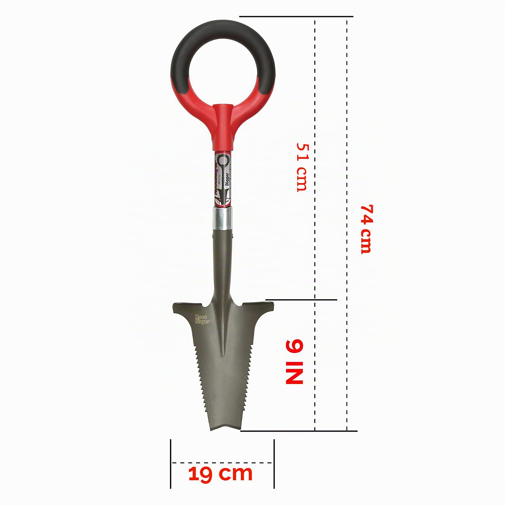 Radius Garden 22411 Root Slayer - Pala para Excavadora, Color Rojo