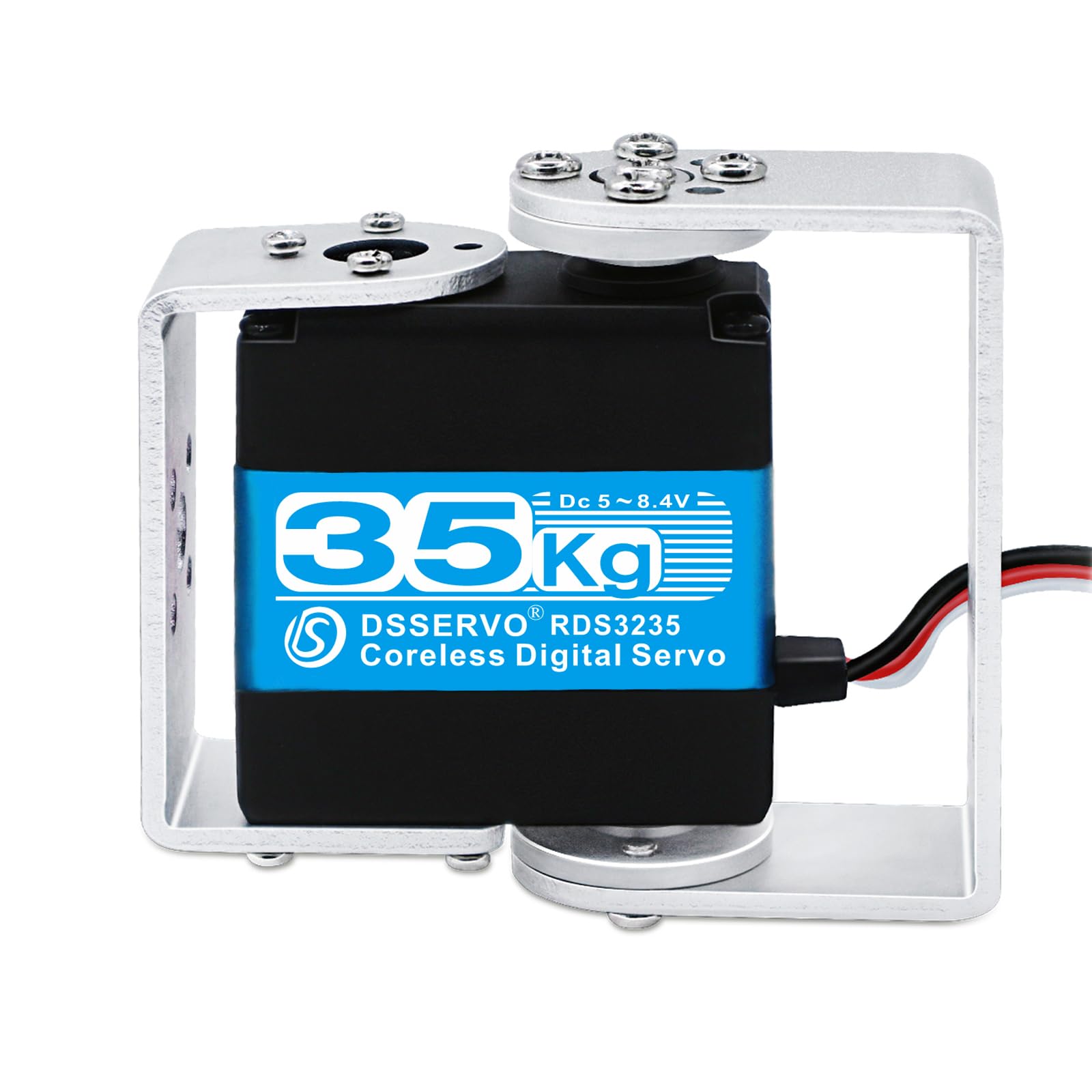 35KG Robot Servo Coreless Motor High Torque Stainless Steel Gear Digital Steering Servos with Mount Brackets