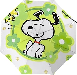 スヌーピー 三つ折り傘 折りたたみ傘 UVカット 遮光 折りたたみ ひんやり傘 8本骨 自動開閉/手動開閉 直径90cm 耐風 撥水 紫外線遮蔽 晴雨兼用 梅雨対策 日傘 台風対応 収納ポーチ付き