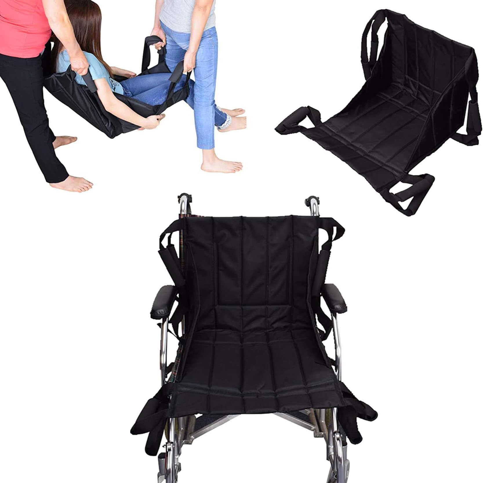 Correa de elevación para Transferencia de Pacientes - Correa de elevación para Pacientes Cómodo cojín de Asiento de Transferencia de Movilidad Cinturón de Transporte para Personas Mayores postradas