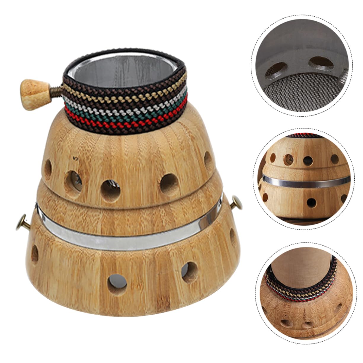 IWOWHERO Smokeless Box Burner Holder Bamboo Material for Shoulder Neck and Joint
