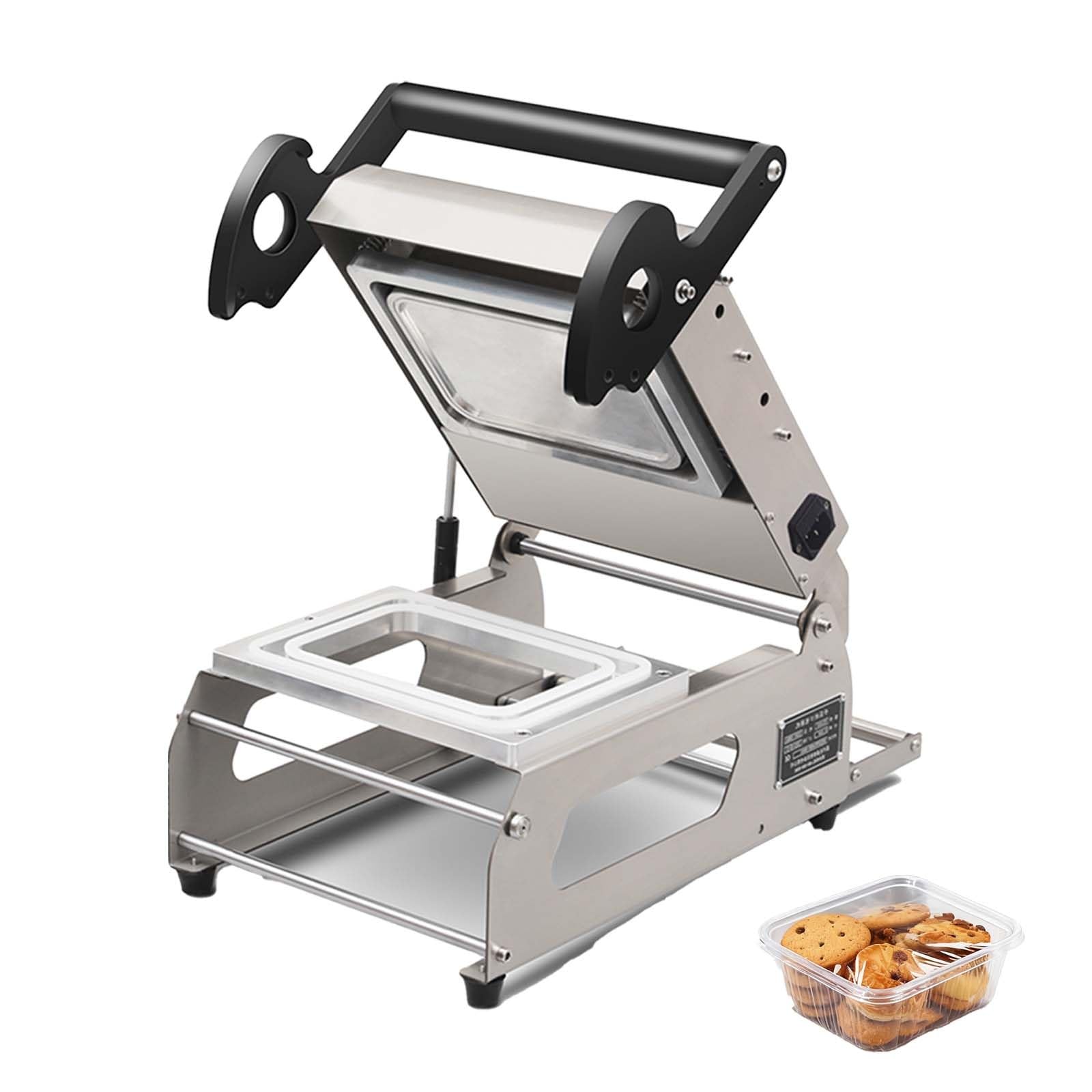 Machine De Scellage De Contenants Alimentaires Manuelle, Machine De Scellage De Barquettes En Acier Inoxydable, Largeur De Film 260 * 180 Mm, Conception Compacte, Pour Les Services