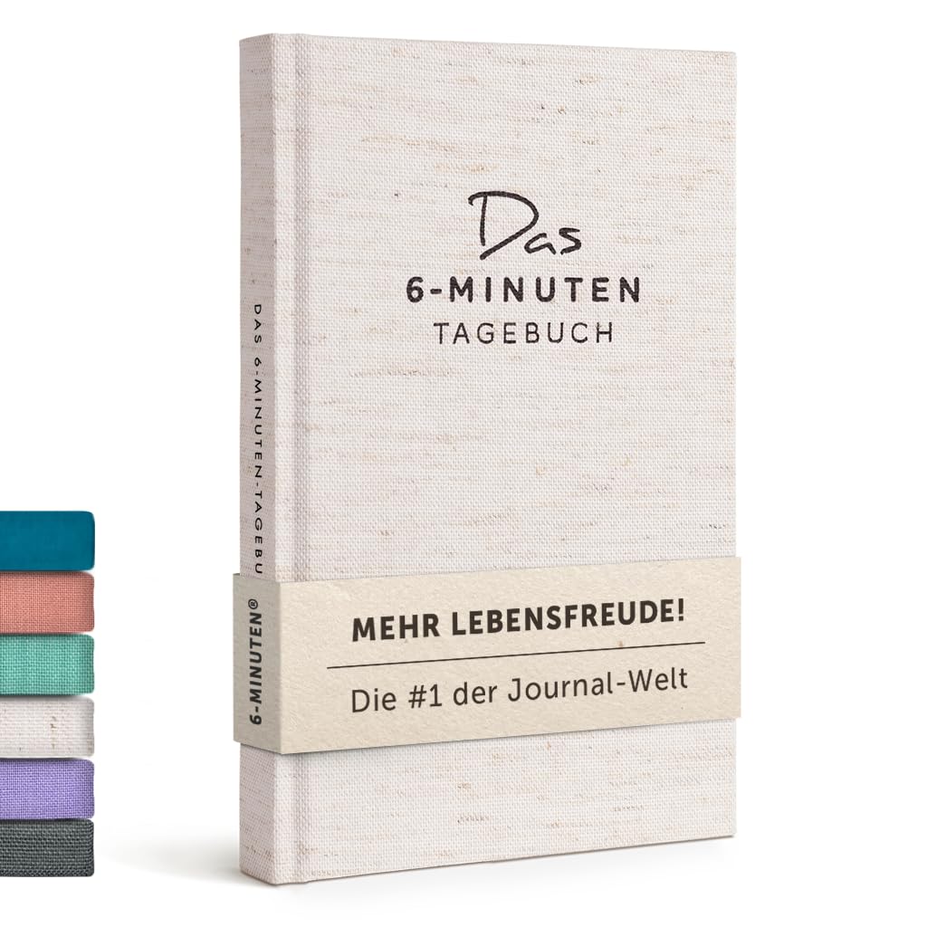 6-Minuten® Tagebuch für Erwachsene 2026 (Das Original) – Mehr Achtsamkeit, Selbstliebe & Resilienz – Dankbarkeitstagebuch, Journal Buch – in 22 Sprachen übersetzt