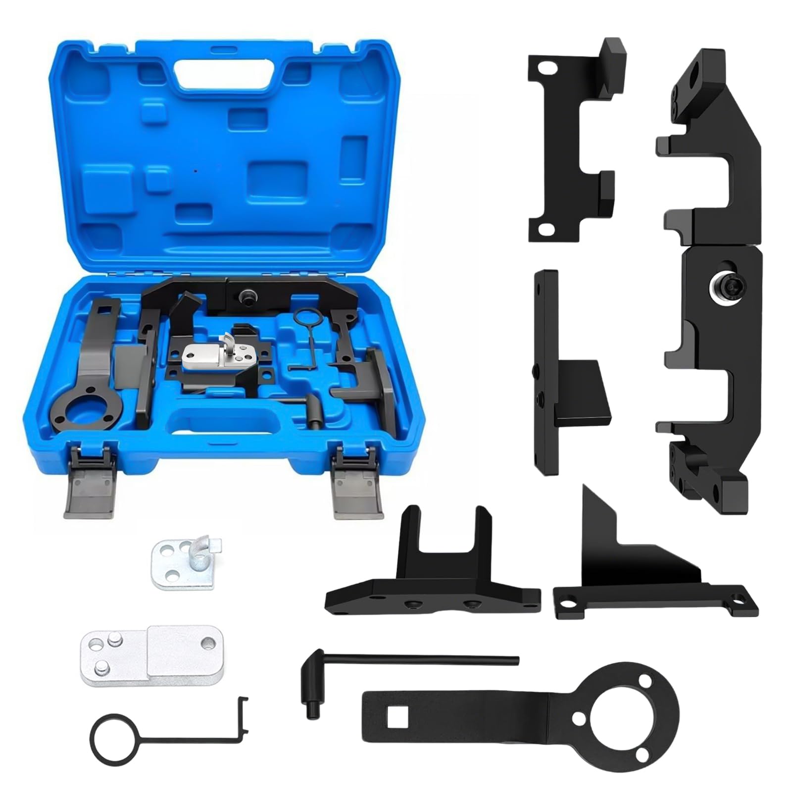 Kit Attrezzi Fasatura Motore 1.0 1.2 VTi/PureTech, Utensili Cinghia Distribuzione Compatibili con Citroën Peugeot Opel, Bloccaggio Albero a Camme, OEM 0109-2A 2B 2C 2D G-0109-2E (B)