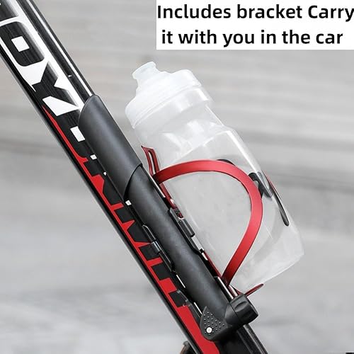 Miniatura 5 de Ezweiji Mini bomba de bicicleta, bomba de bicicleta ajustable portátil de 80 PSI con válvula Presta y Schrader para neumáticos BMX de carretera y