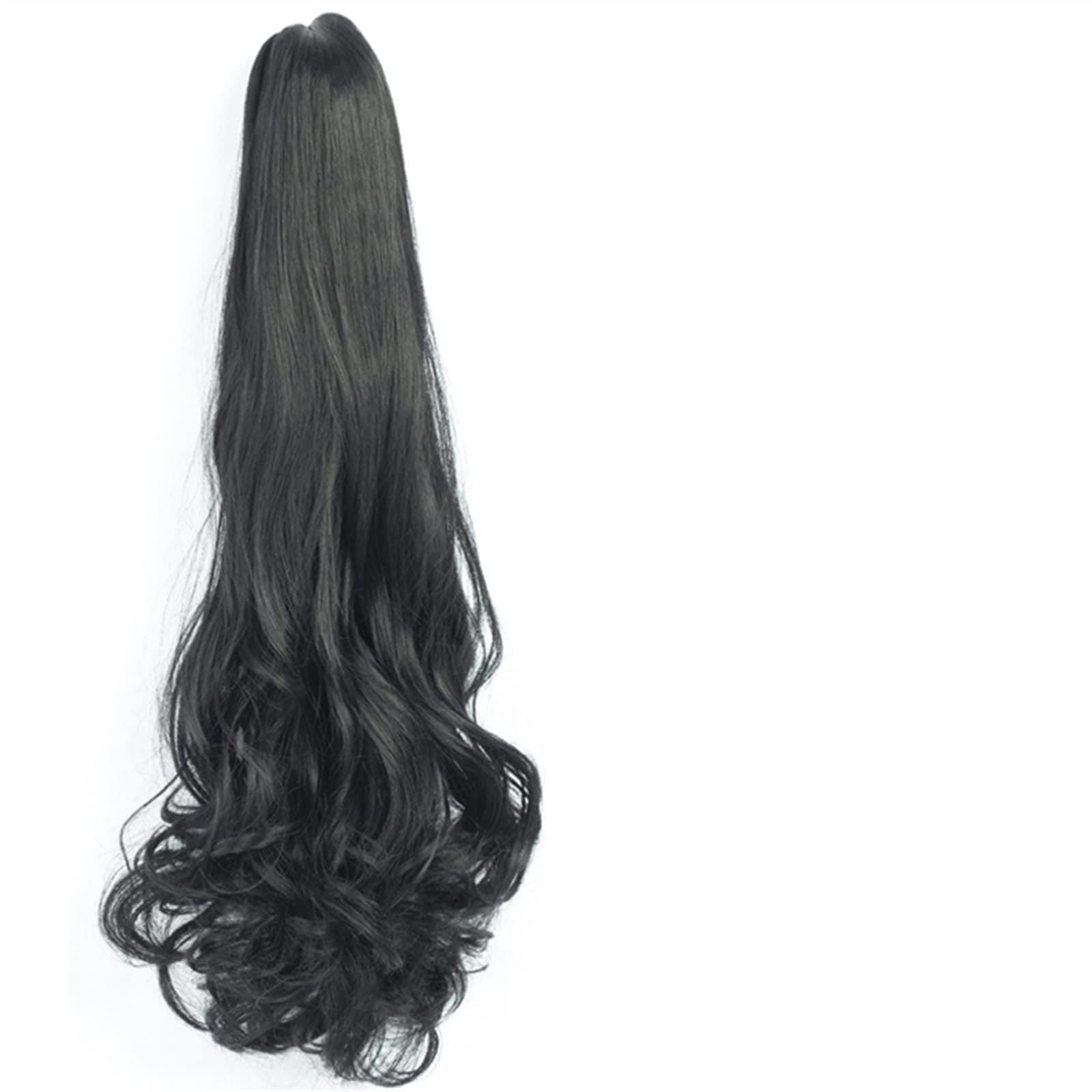 Estensione coda di cavallo Clip ad artiglio sintetica lunga e dritta sulle estensioni dei capelli a coda di cavallo Pezzo di capelli a coda di cavallo resistente al calore da 24 pollici for le donne Q
