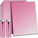 Romooa Self-Adhesive Mirrors Mosaic Tiles, 7200 Pieces (Pink, 5 x 5 mm), Peel and Stick, Real Glass, Geometric Pattern, 12 Sheets of 600 Pieces Each