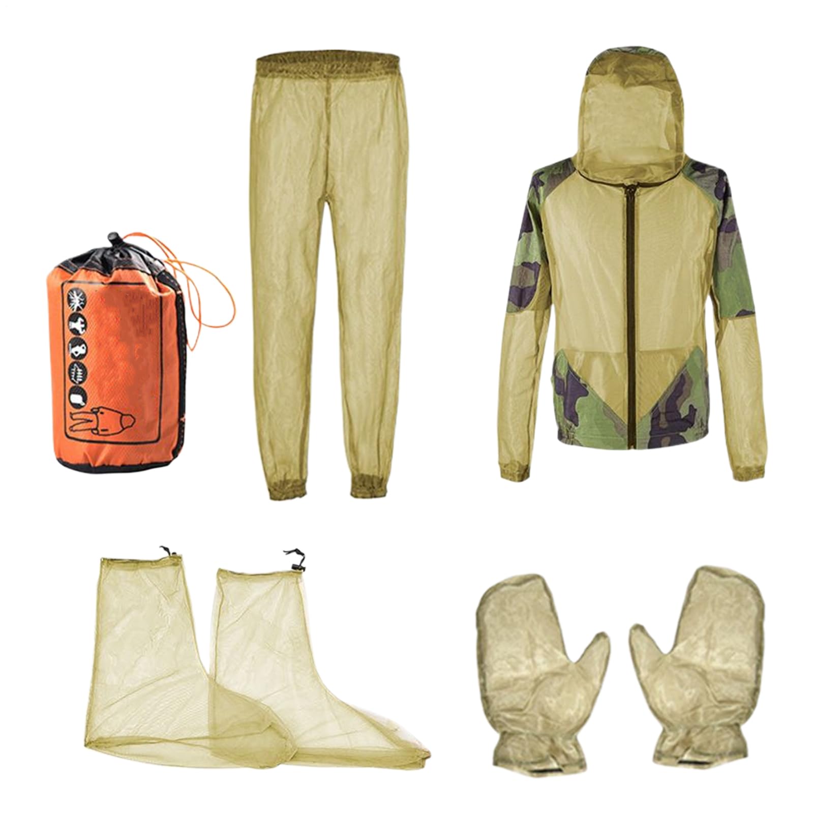 Ensemble Filet Anti-Mouches Protecteur, Respirant, Veste, Pantalon, Gants