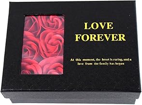 Garth Pendant for Women – Heart Shape Necklace with Eternal Handmade Roses Gift Box – “I Love You” in 100 Languages Pendant, Valentine’s Day Gift for Girlfriend, Wife, Love & Anniversary (Set of 1)