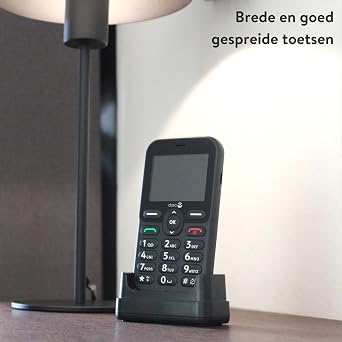 Doro Leva E10 4G Mobile Phone For Seniors 2.4 Inch Landscape Display High Contrast Buttons Ultra Clear Sound HD Voice Camera Doro Secure Button Includes Charging Dock Black