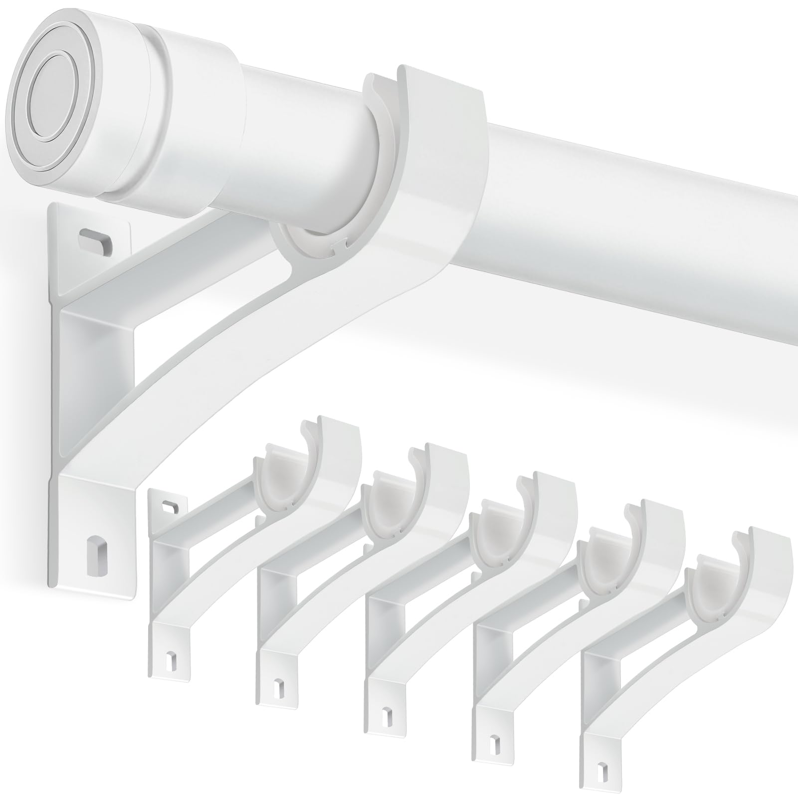 Supports de tringle à rideaux de 2,5-3 cm pour sublimer les fenêtres du salon et de la chambre