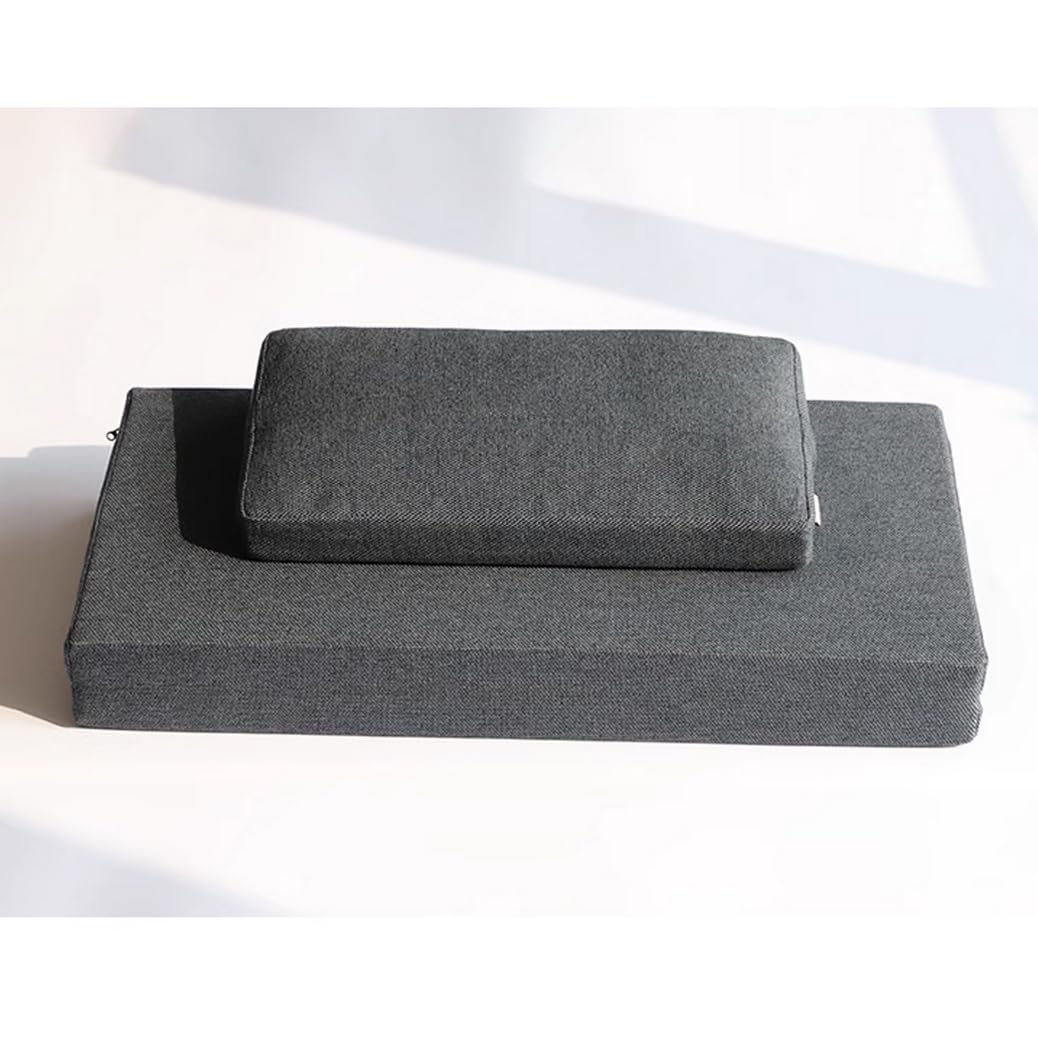 Juego de cojines de meditación, cojines cuadrados para asiento de suelo, cojines de yoga, meditación, tatami, cojín de suelo para el hogar, sala de estar, tapete de suelo perezoso, azul, 60 cm