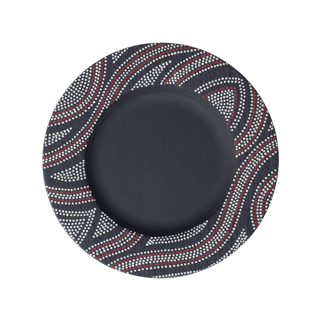 Villeroy & Boch Manufacture Rock Desert Art Dinner Plate, 10.5 in, Premium Porcelain, Black/Colored